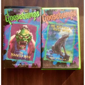 Goosebumps R.L. Stine lot of 2 VHS Haunted Mask & Werewolf of Fever Swamp